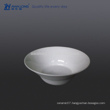 600ml Plain Design Pure White Ceramic Bowl, Bowl For Soup